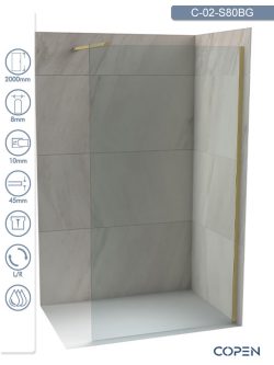 Walk-in paravan Monte Copen 80x200cm C-02-S80BG