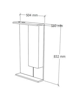 Ogledalo sa ormarićem Duru 50cm Quartz K-Jo-2