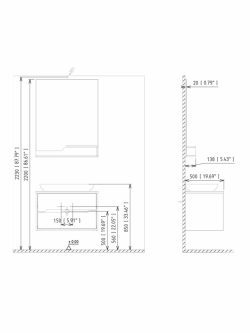 Lavabo sa ormarićem 80cm Galia Ella Quartz K-Jo-2
