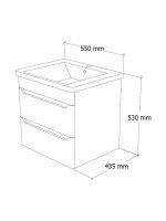 Lavabo sa ormarićem Sharp 50cm Quartz K-Jo-2