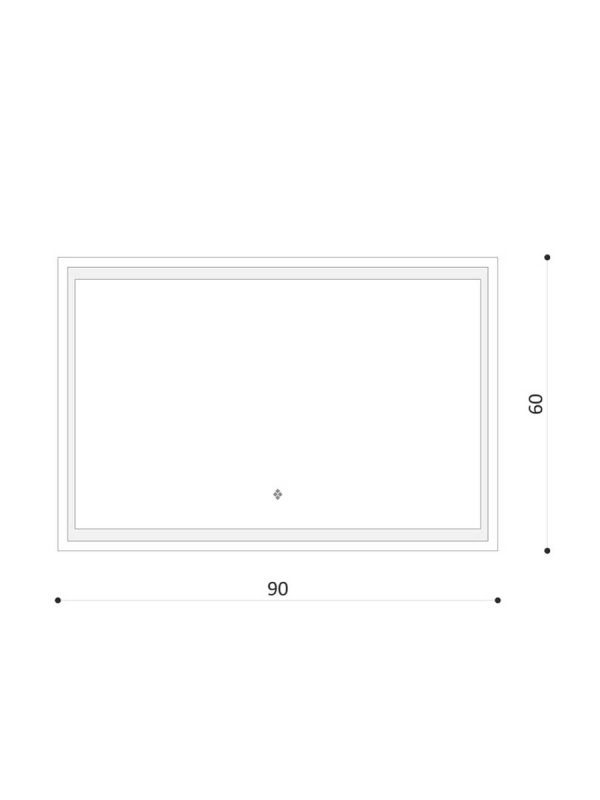 Led ogledalo touch Bella 90x60cm-3