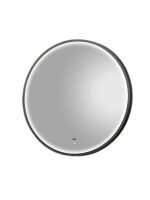 Led ogledalo Delta crni ram ø60cm