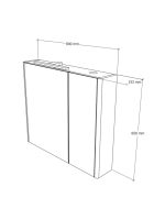 Ogledalo sa ormarićem Sharp 80cm Quartz K-Jo-3