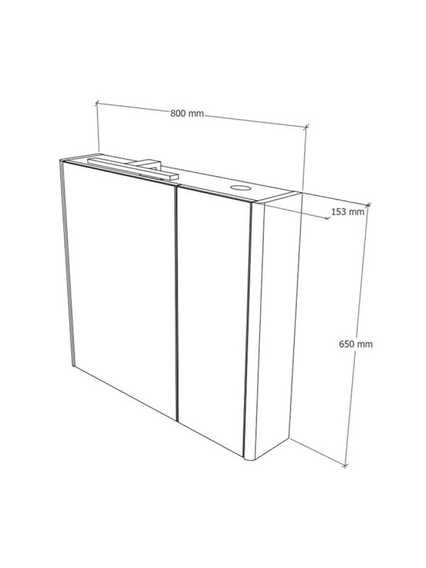 Ogledalo sa ormarićem Sharp 80cm Quartz K-Jo-3