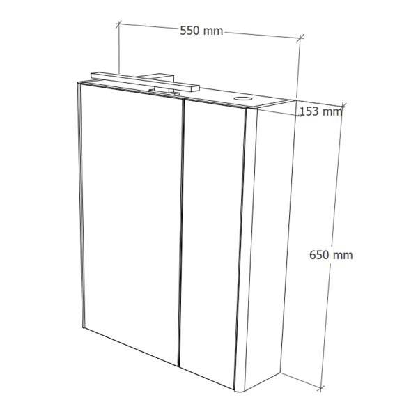 Ogledalo sa ormarićem Sharp 55cm Quartz K-Jo-2