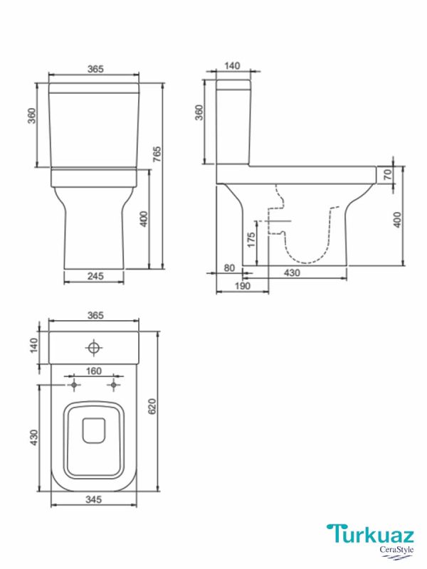 Monoblok univerzalni Noura 8700w Turkuaz-2