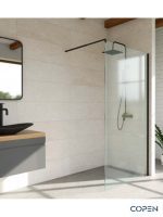 Walk-in paravan crni Copen Monte 80x200cm-2