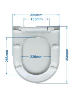 Wc daska slim softclose bela Viva -2