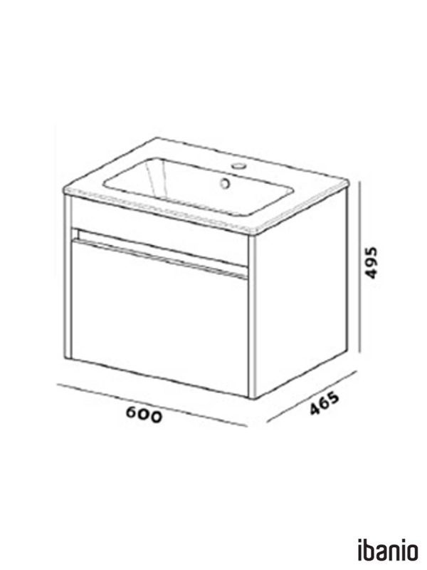 Lavabo sa ormarićem Ibanio Nova 60cm-2