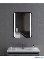 Led ogledalo sa crnim ramom 60x80cm Hidro-2
