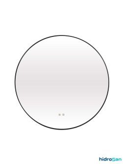 Led ogledalo crni ram antifog fi60cm Hidro