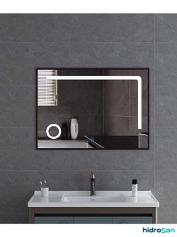 Led ogledalo sa crnim ramom 80x60cm Hidro-2