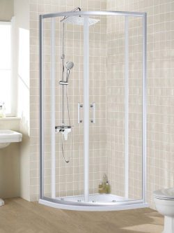 Tuš kabina Quartz polukružna-80x80 6mm-providno
