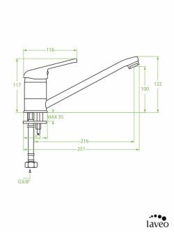 Granitna slavina Iga crna 760D Laveo-2
