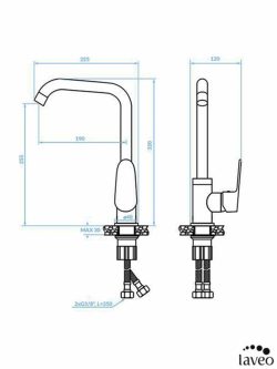 Slavina za sudoperu Sagra mat crna Laveo 765D-2