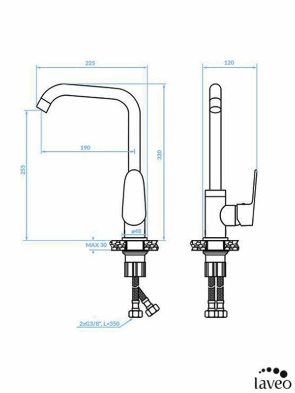 Slavina za sudoperu Sagra mat crna Laveo 765D-2
