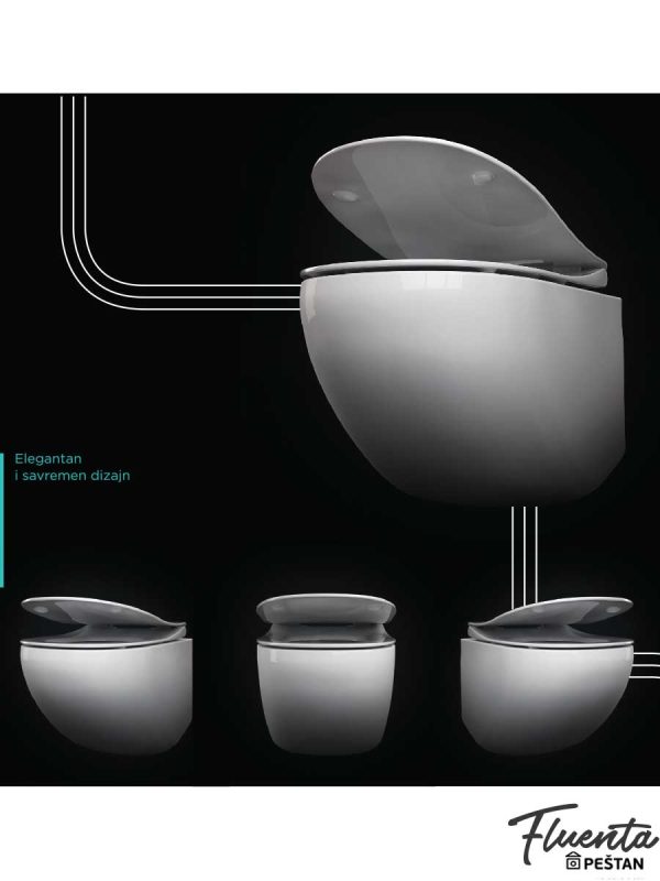 Wc šolja konzolna Fluenta Peštan Rimless A -3