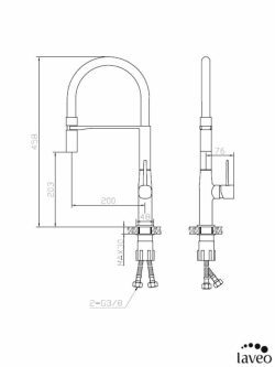 Slavina za sudoperu hrom/crna 778D Polla Laveo -2