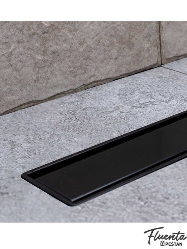 Tuš kanalica Compact Line 550 Crni mat Peštan-2