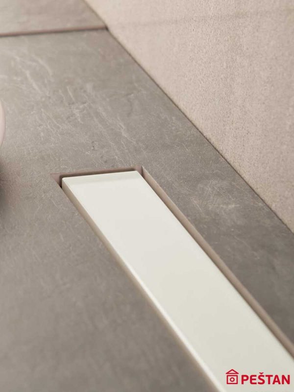 Tuš kanalica Frameless Line belo staklo 550 Peštan-2