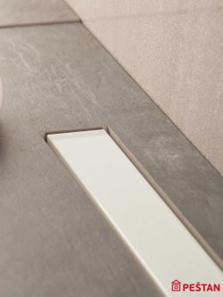Tuš kanalica Frameless Line belo staklo 850 Peštan-2