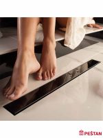 Tuš kanalica Frameless Line crno staklo 300 Peštan-6