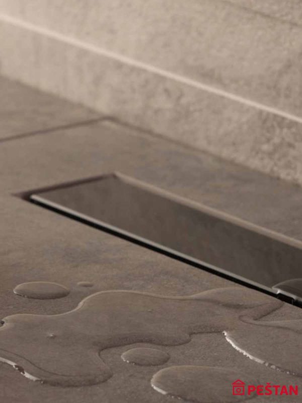 Tuš kanalica Frameless Line crno staklo 650 Peštan-4