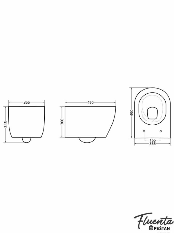 Turbo Set Fluenta Peštan Ugradni vodokotlić-3