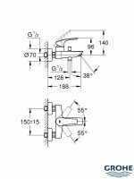 Baterija za kadu EuroSmart mat crna 333002433 -3