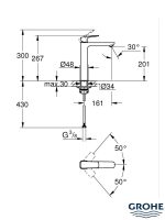 Baterija za lavabo XL Cubeo mat crna 1017292430-3