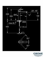 Baterija za lavabo xl EuroSmart crna mat 239712433-3