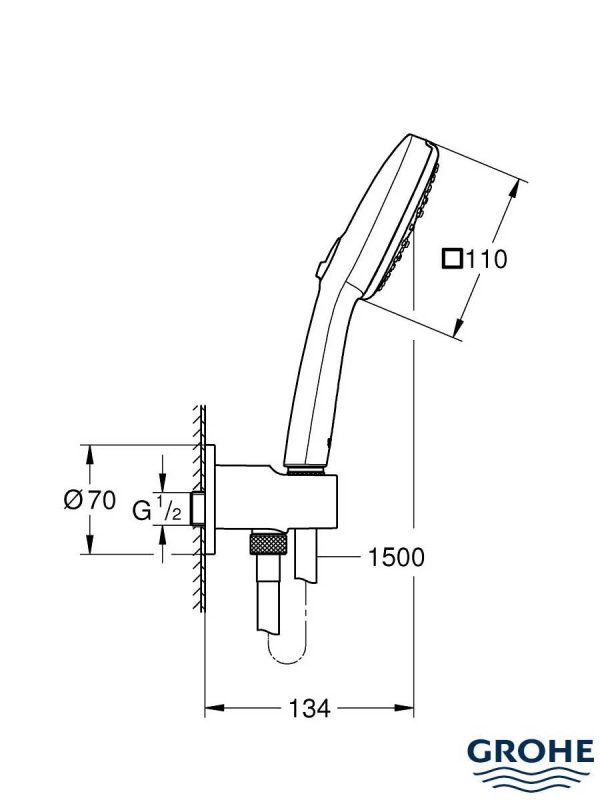 Tuš set 3F Tempesta Cube Grohe 26910003-3
