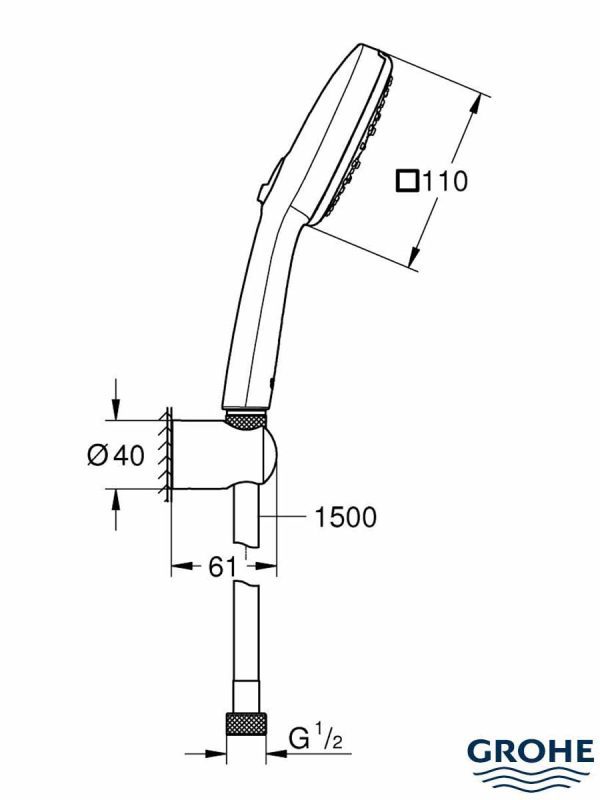 Tuš set 3F Tempesta 110 Grohe 27588003-3