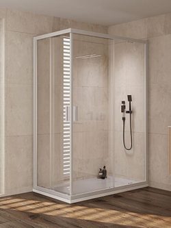 Tuš kabina Venus bela 70x120x200cm 6mm providno
