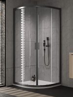 Tuš kabina KolpaSan Venus Crna R100x200cm 6mm