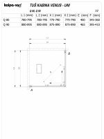 Tuš kabina KolpaSan Venus 80x80x200cm Bela 6mm-3