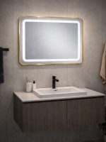 Led ogledalo zlatni ram Trevizo 80x60cm-2