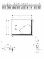 Tuš kabina Venus crna 70x100x200cm 6mm činčila-2