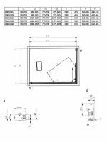 Tuš kabina Venus crna 80x120x200cm 6mm providno-2