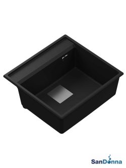 Granitna sudopera Aurea 53x50cm Crna mat