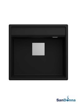Granitna sudopera Aurea 53x50cm Crna mat -2