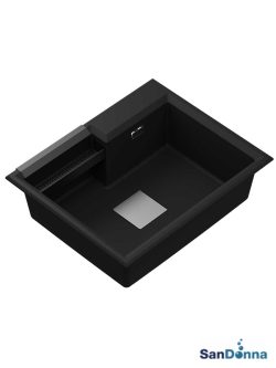 Granitna sudopera Lumine 61x50cm Crna mat