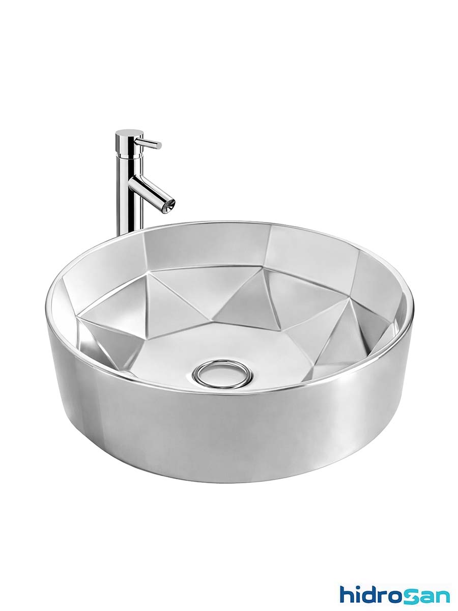 Lavabo nadgradni 13-283 srebrni Hidrosan ∅40cm Lavabo nadgradni 13-283 srebrni Hidrosan ∅40cm