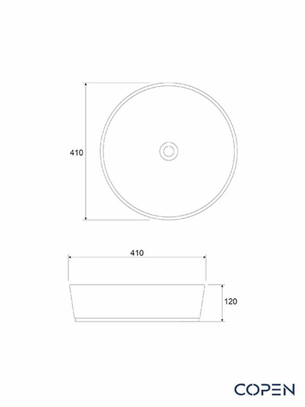 Lavabo nadgradni ∅41cm Copen C-15-214MB crna-2