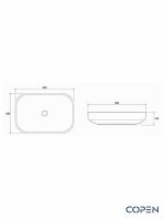 Lavabo nadgradni 58.5x38cm Copen C-15-210MB crna-3