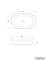 Lavabo nadgradni 56x39cm Copen C-15-213MG siva-2