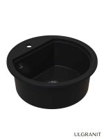 Granitna sudopera Ulgranit Ø51cm Crna mat ULG5100-2