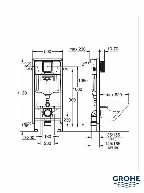 Ugradni vodokotlić Grohe Rapid 38536001 2u1 -2