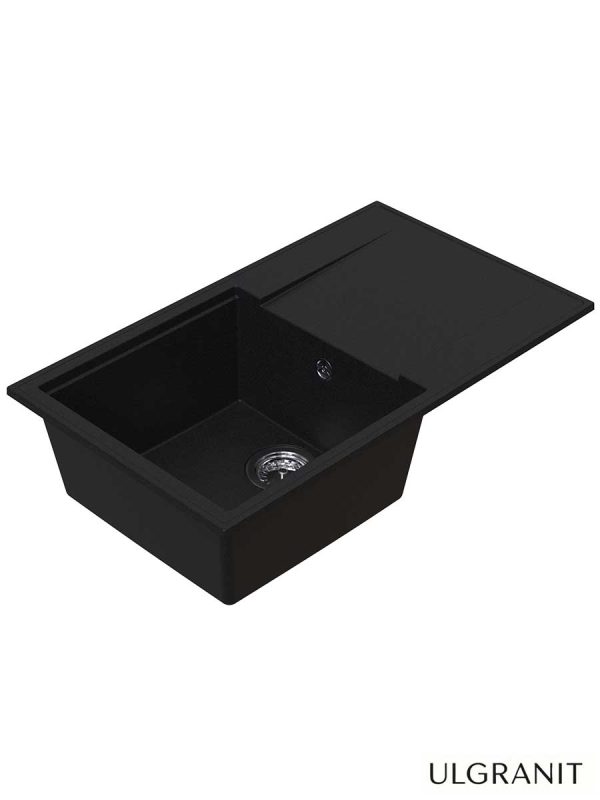 Granitna sudopera Ulgranit 78x46cm Crna ULG780-2
