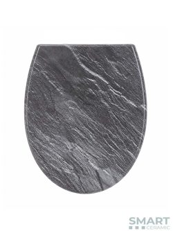 Wc daska duroplast softclose Colorit Sivo/Bela